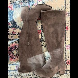 Faux Suede Over-The-Knee Boots (WIDE)